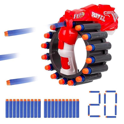 ToyBharat Feta Gun Toys for Kids 5 Years | (Multi Colour)Fun Target Shooting Feta Gun with 20 Soft Foam Dart Bullets | Feta Toy Gun for Boys, Girls, Teen, Adults | Birthday Gift - Made in India