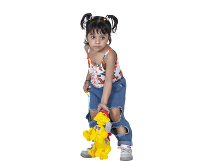 Toybharat Unisex Kids For Pulling Jungle King |Multicolour | Birthday Gift |Pull Along Toy