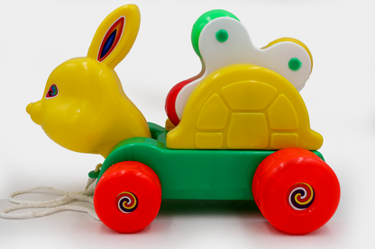 Toybharat Unisex Kids For Merry Go Round Bunny |Multicolor | Travel Toys | Pull Along Toy