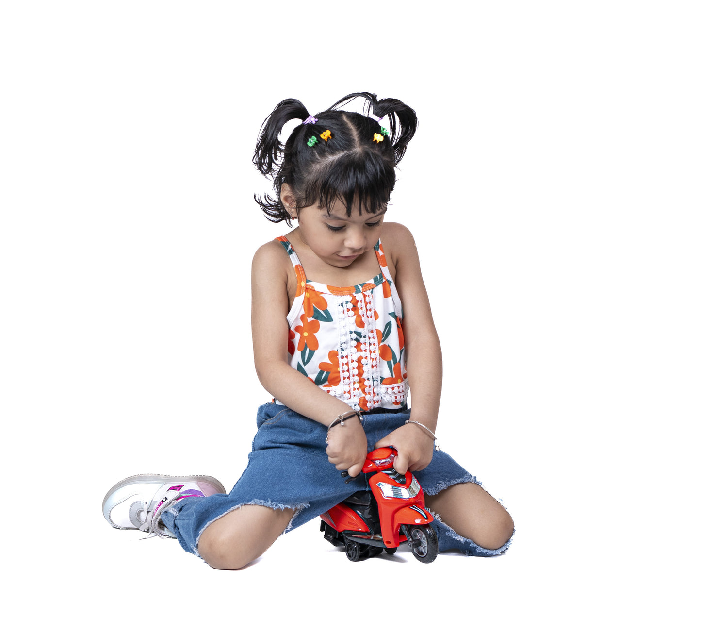 Toybharat Unisex Kids For Model Scooty |Multicolour |Friction Power Toys| Birthday Gift