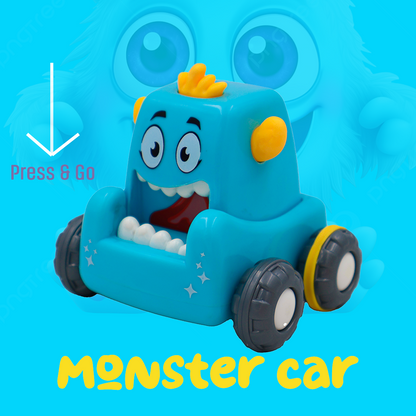 Toybharat Unisex Kids For Press N Go Monster Car |Multicolour |Push n Go | Mini Toy