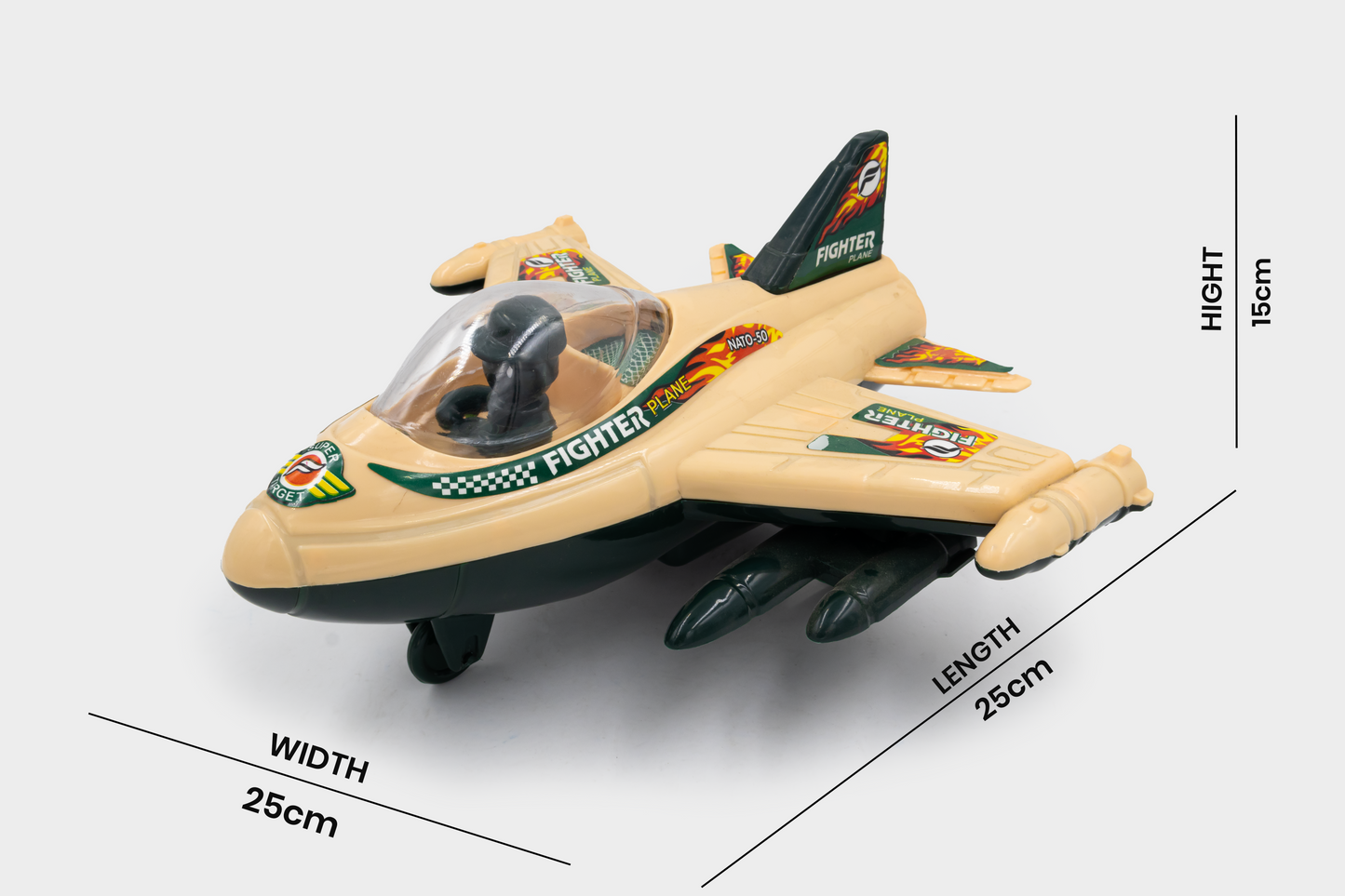 Toybharat Unisex Kids For Fighter Plane |Multicolour |Intractive Toys| Birthday Gift