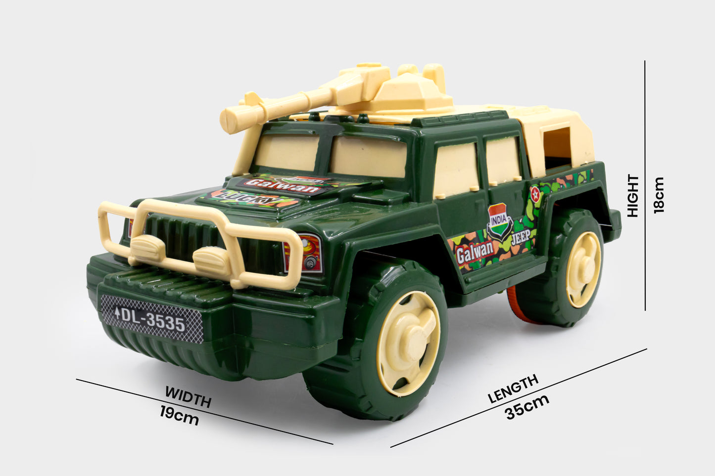 Toybharat Unisex Kids For Galwan Jeep |Multicolour |Friction Power Toys| Birthday Gift