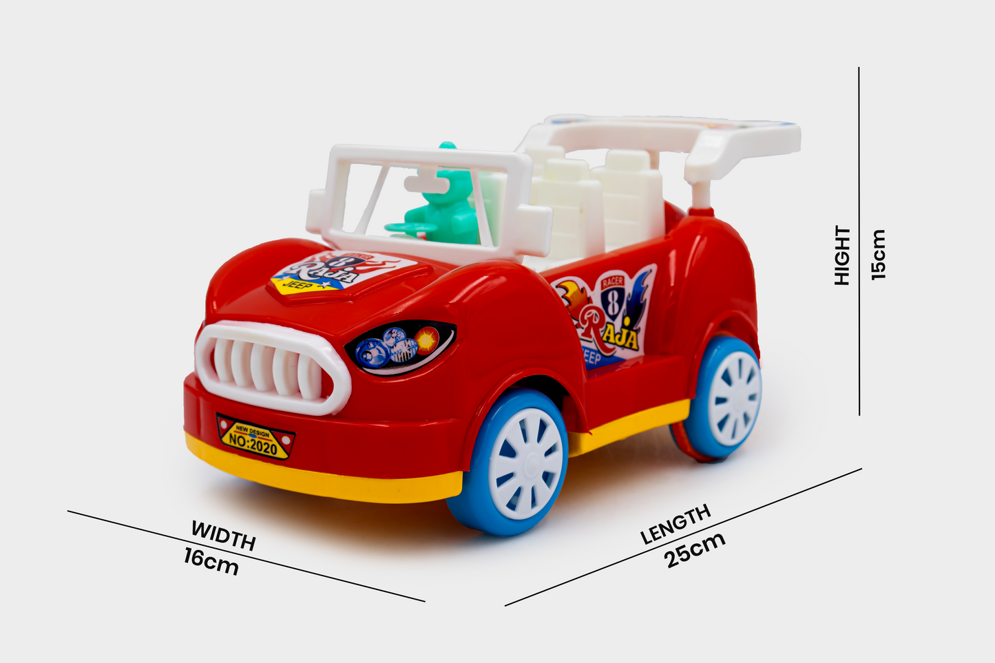 Toybharat Unisex Kids For Raja Car |Multicolour | Travel Toys | Birthday Gift | Car Toy