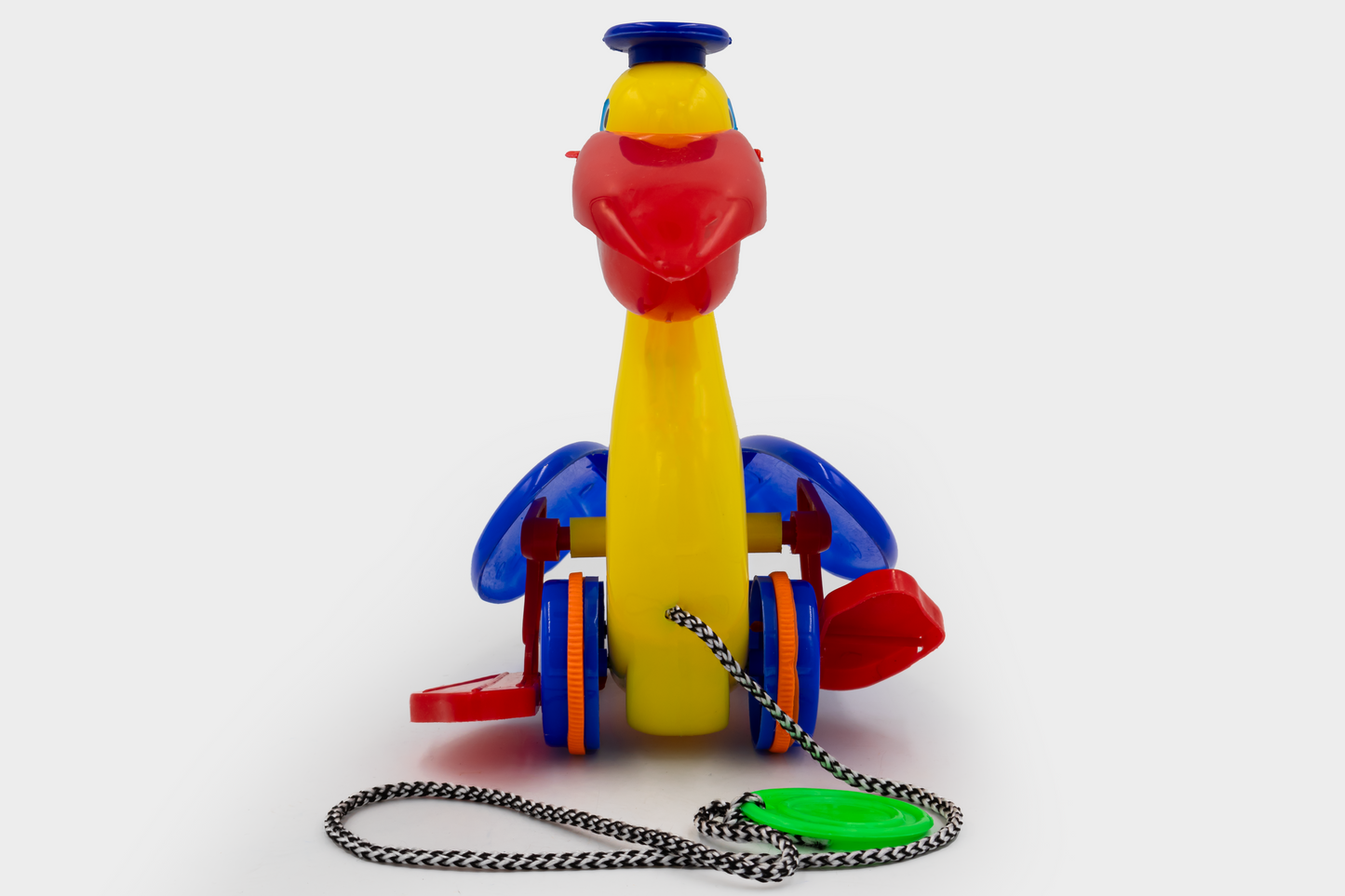 Toybharat Unisex Kids For Funny Duck |Multicolour | Travel Toys | Toy Gift |Pull Along Toy