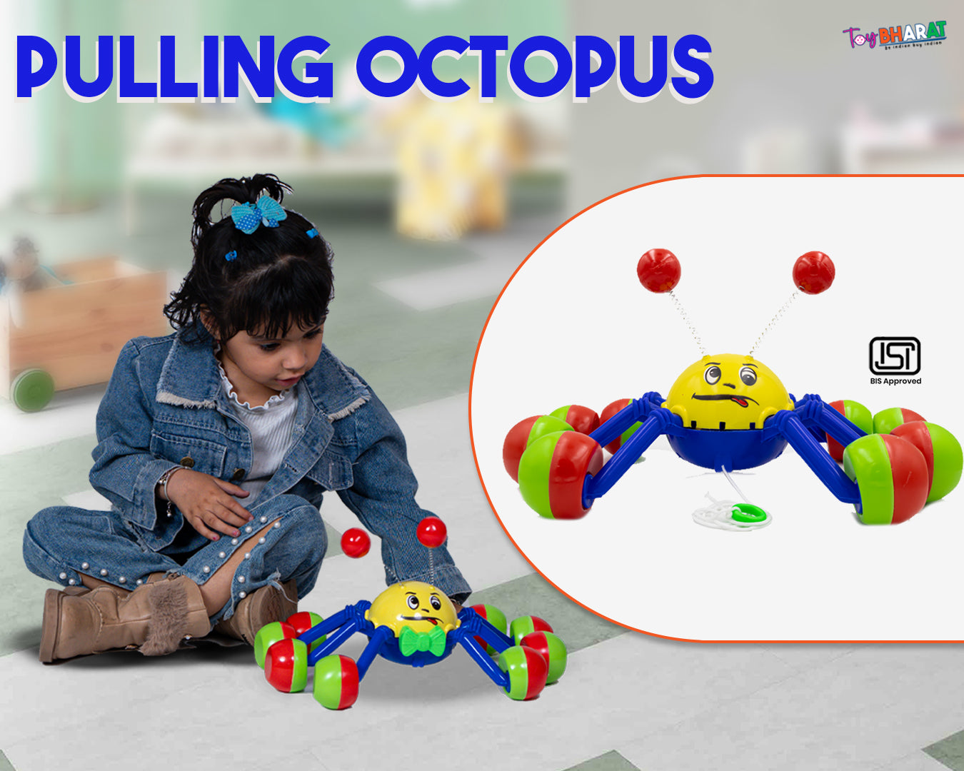 Unisex Kids For Pulling Octopus 