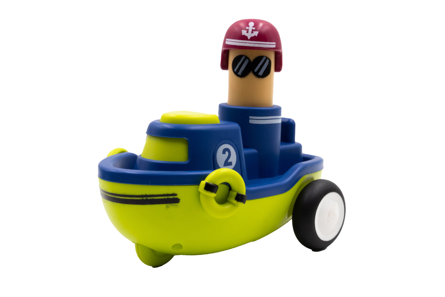 Toybharat Unisex Kids For Pressing Go Boat |Multicolour | Push N Go Toys | Birthday Gift