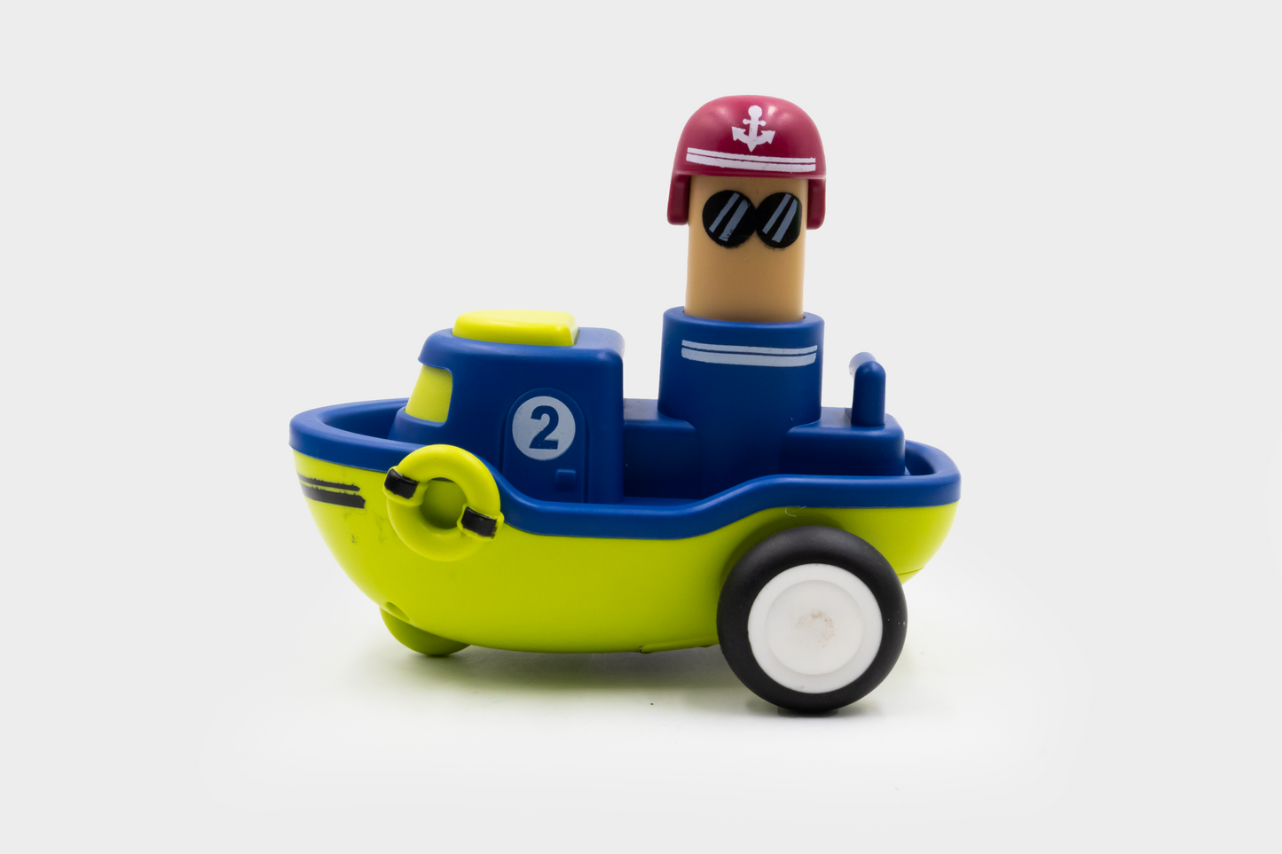 Toybharat Unisex Kids For Pressing Go Boat |Multicolour | Push N Go Toys | Birthday Gift