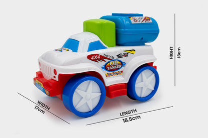 Toybharat Unisex Kids For Push N Go Oil Tanker |Multicolour | Push N Go Toys | Kids Gift