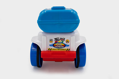 Toybharat Unisex Kids For Push N Go Oil Tanker |Multicolour | Push N Go Toys | Kids Gift