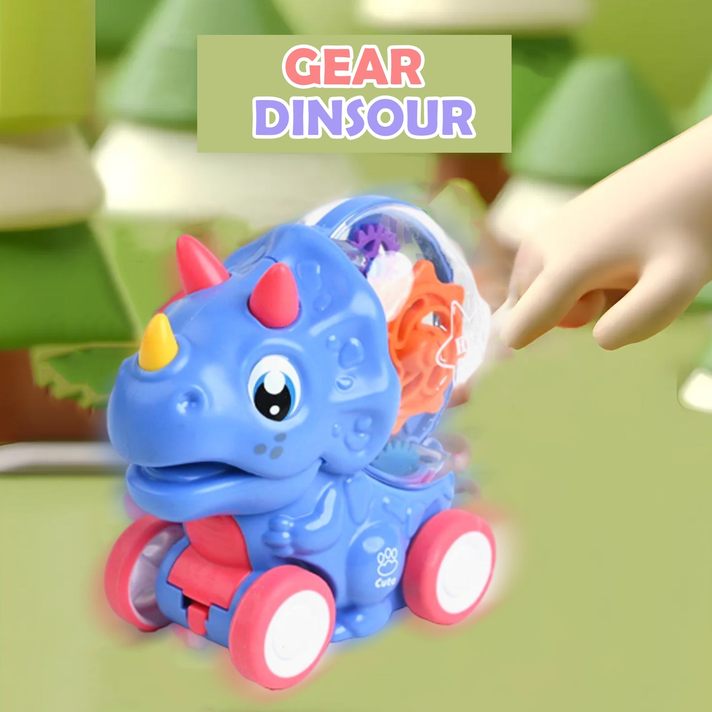 Toybharat Dinosaur Light & Gear | Multicolour | Interactive Toy | Kids Gift | Robot Toys