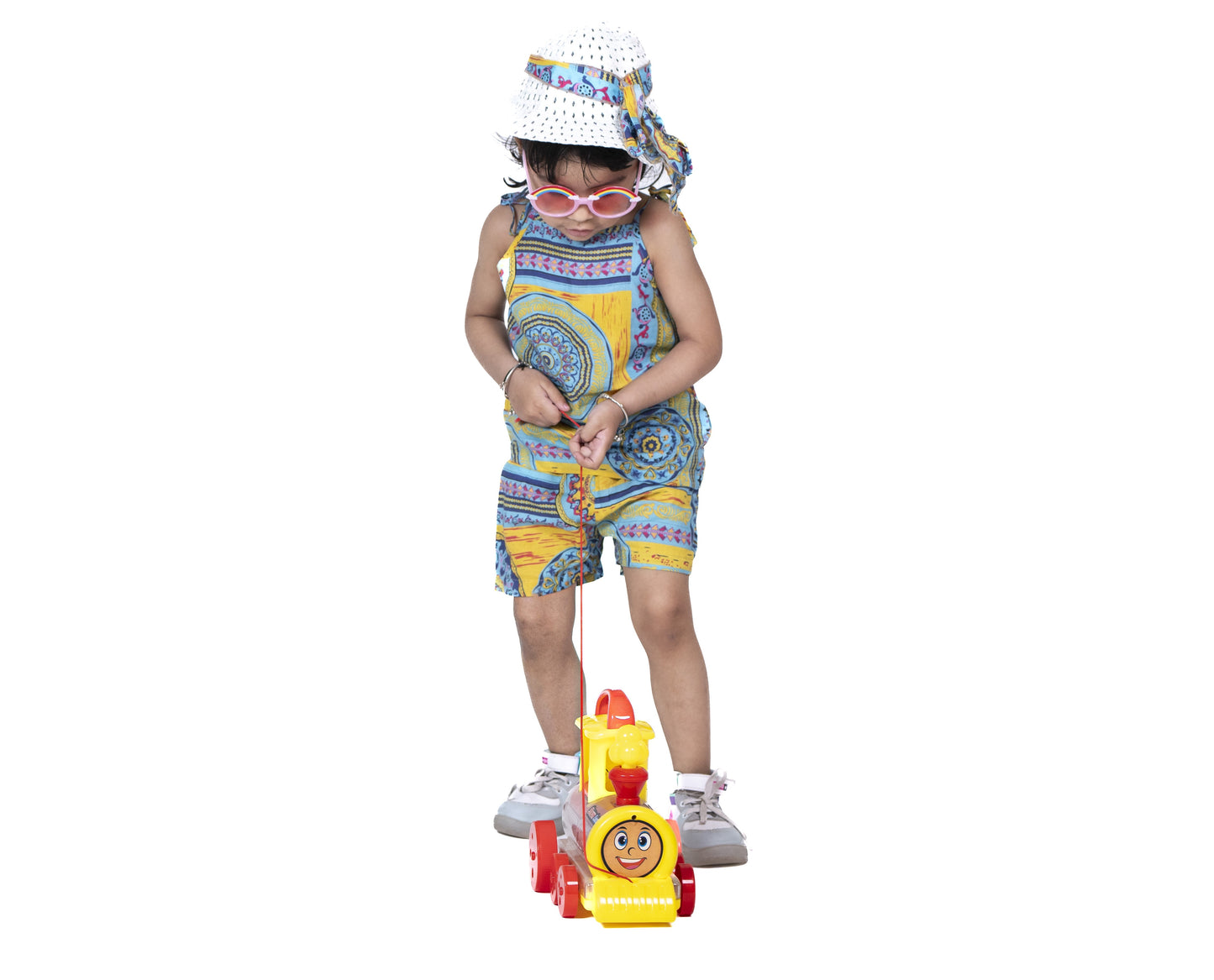 Toybharat Unisex Kids For Steam Loco |Multicolour | Travel Toys | Birthday Gift |Pull Along Toy