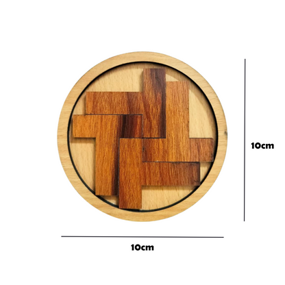 Toybharat Wooden T- Shape Puzzle Game Board Game Puzzle Toy (Multicolour) for Adults Family Contemporary Manufacture And Unisex Kids (Colour May Differ)