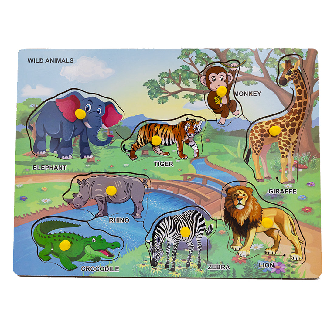 Toybharat Wooden Puzzle Animal | Multicolor | Wooden Toys | Birthday Gift | Educational